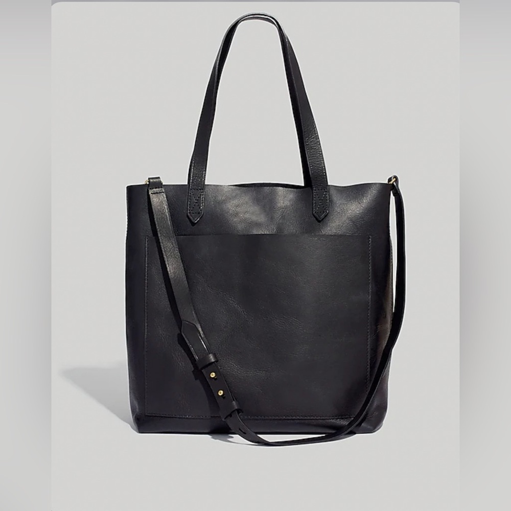 Madewell leather medium transport tote. Black. Perfect condition.